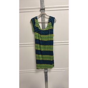 Apple Bottoms Dress 3x Nwt Green Striped Cowl Neck Y2k Plus Size Mini Dress